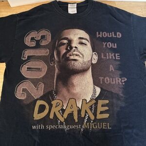 Drake Concert T Shirt Size Medium 2013 Would You Like A Tour? Black